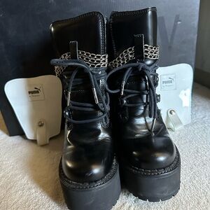 WORN ONCE WITH ORIGINAL BOX AND BAG Puma Fenty Platform Boot Wedge size 5.5